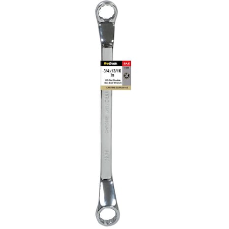Pro-Grade Tools 3/4 X 13/16In Offset Double Box End Wrench 11254